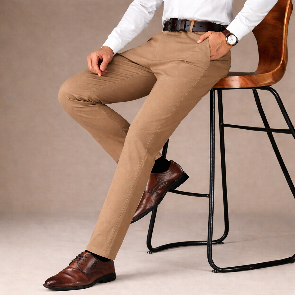 Camel Cotton Chinos
