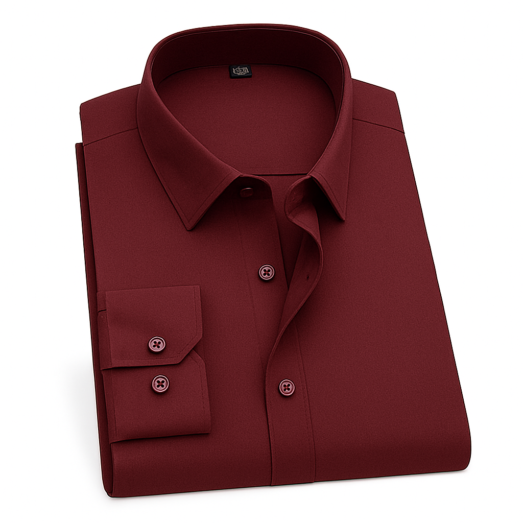 maroon dress shirts for men Maroon Dress Shirt for Men – BLACK TAG