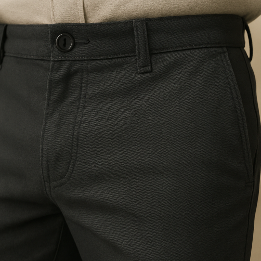 Grey Cotton Chinos