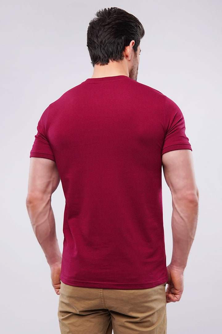 Essential Maroon Round neck T-Shirt – Ultra-Soft Cotton