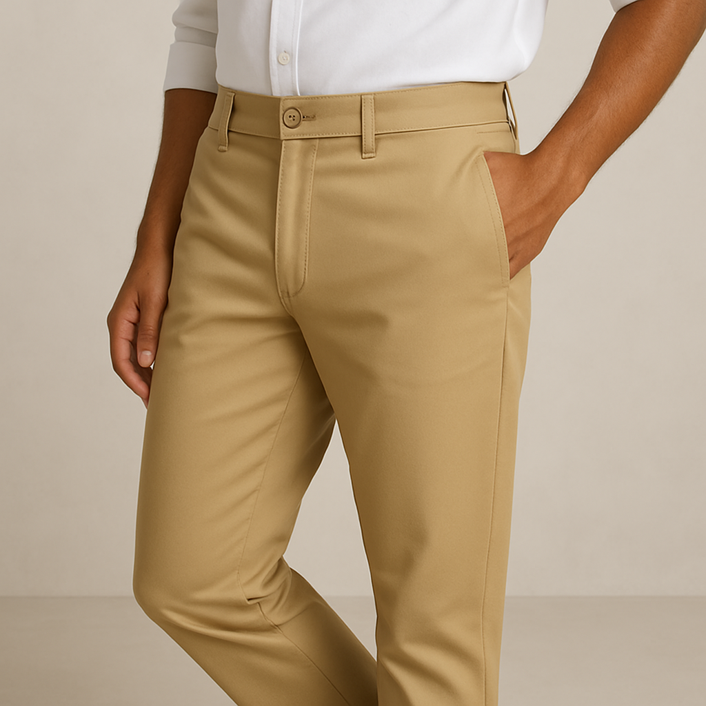 Beige Cotton Chinos