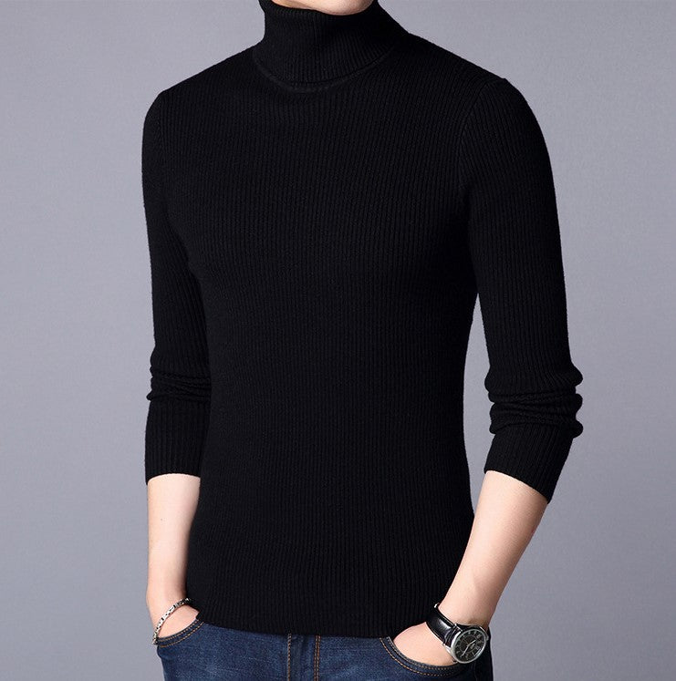 High Neck for Men in Black color | Stretchable and Stylish
