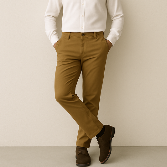 Camel Cotton Chinos