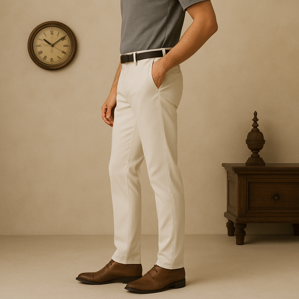 White Cotton Chinos