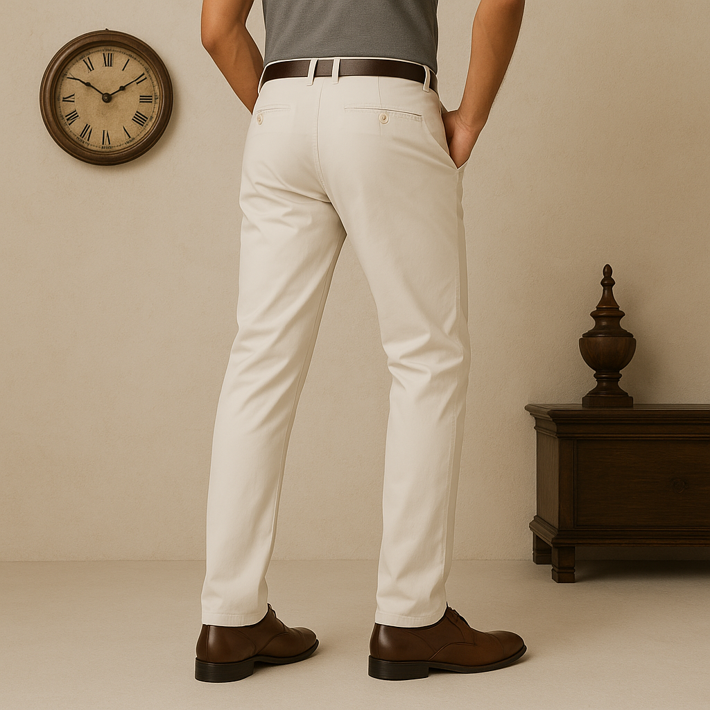 White Cotton Chinos