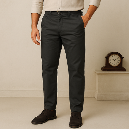Grey Cotton Chinos
