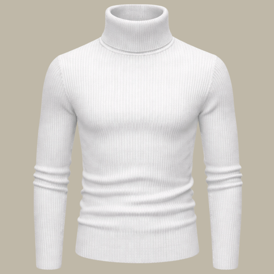 High Neck for Men in White color | Stretchable and Stylish