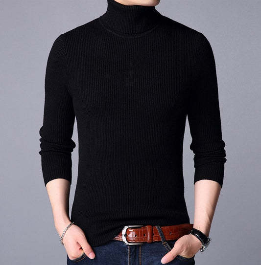 High Neck for Men in Black color | Stretchable and Stylish