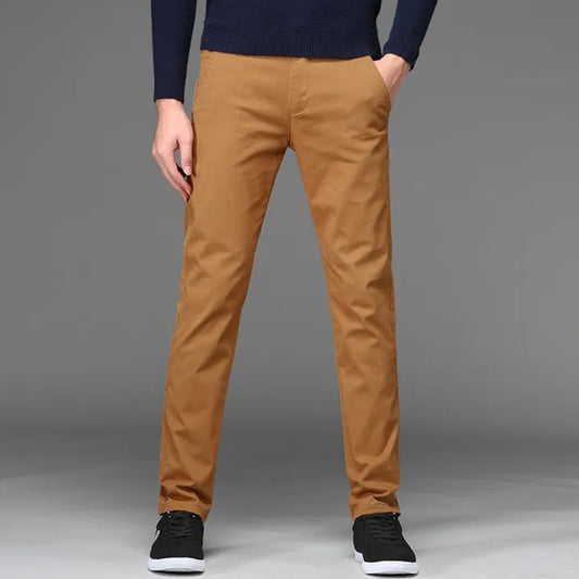 Dark Camel Cotton Chinos