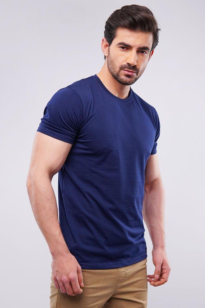Essential Blue Round neck T-Shirt – Ultra-Soft Cotton