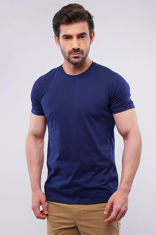 Essential Blue Round neck T-Shirt – Ultra-Soft Cotton