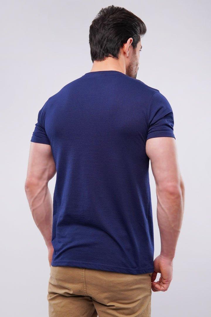 Essential Blue Round neck T-Shirt – Ultra-Soft Cotton