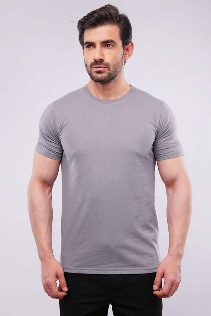 Essential Grey Round neck T-Shirt – Ultra-Soft Cotton