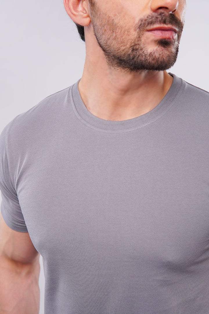 Essential Grey Round neck T-Shirt – Ultra-Soft Cotton