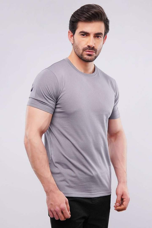 Essential Grey Round neck T-Shirt – Ultra-Soft Cotton