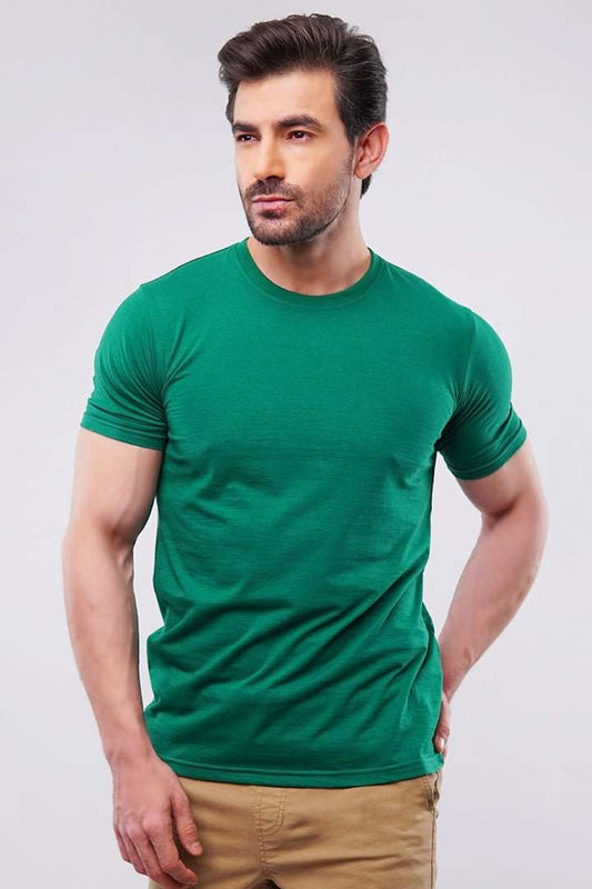 Essential Green Round neck T-Shirt – Ultra-Soft Cotton