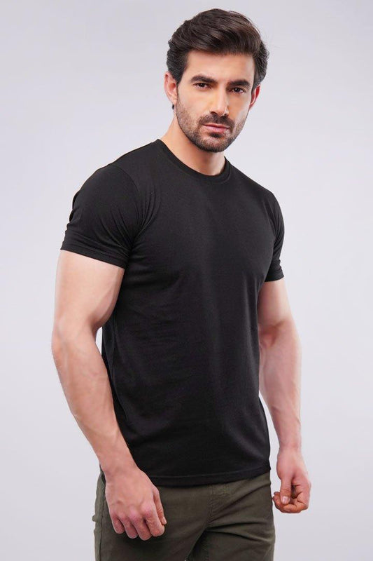 Essential Black Round neck T-Shirt – Ultra-Soft Cotton