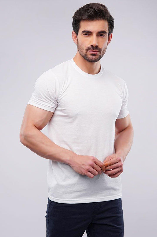 Essential White Round neck T-Shirt – Ultra-Soft Cotton